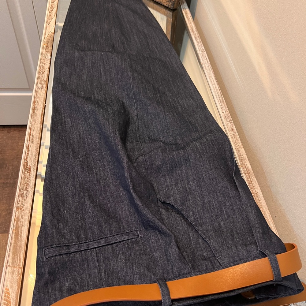 Zara Women's Dark Blue Wide Leg Pants